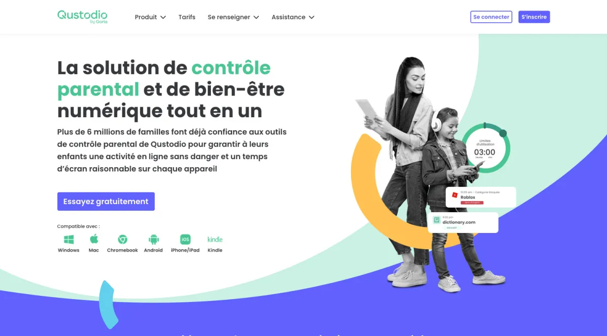 Interface Qustodio : fonctionnalités, prix, alternatives Interface Qustodio : fonctionnalités, prix, alternatives