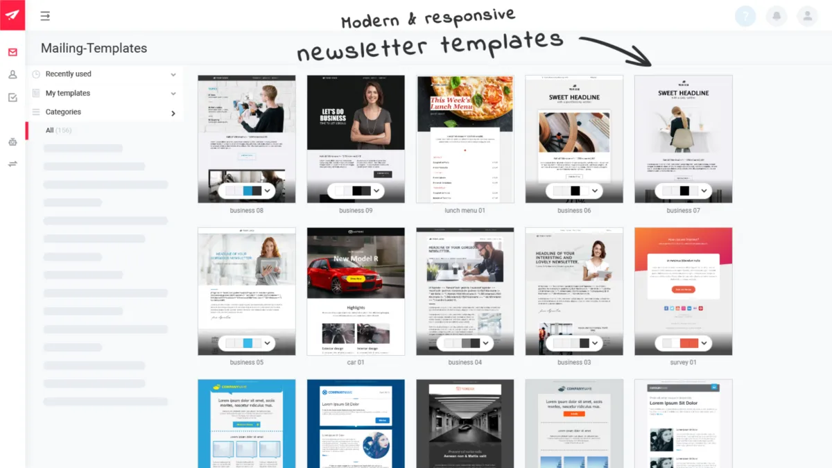 Interface RapidMail: fonctionnalités, prix, alternatives