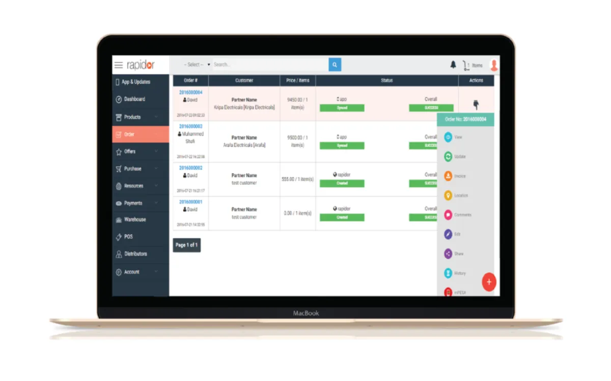 Interface Rapidor: image, ergonomie, alternatives
