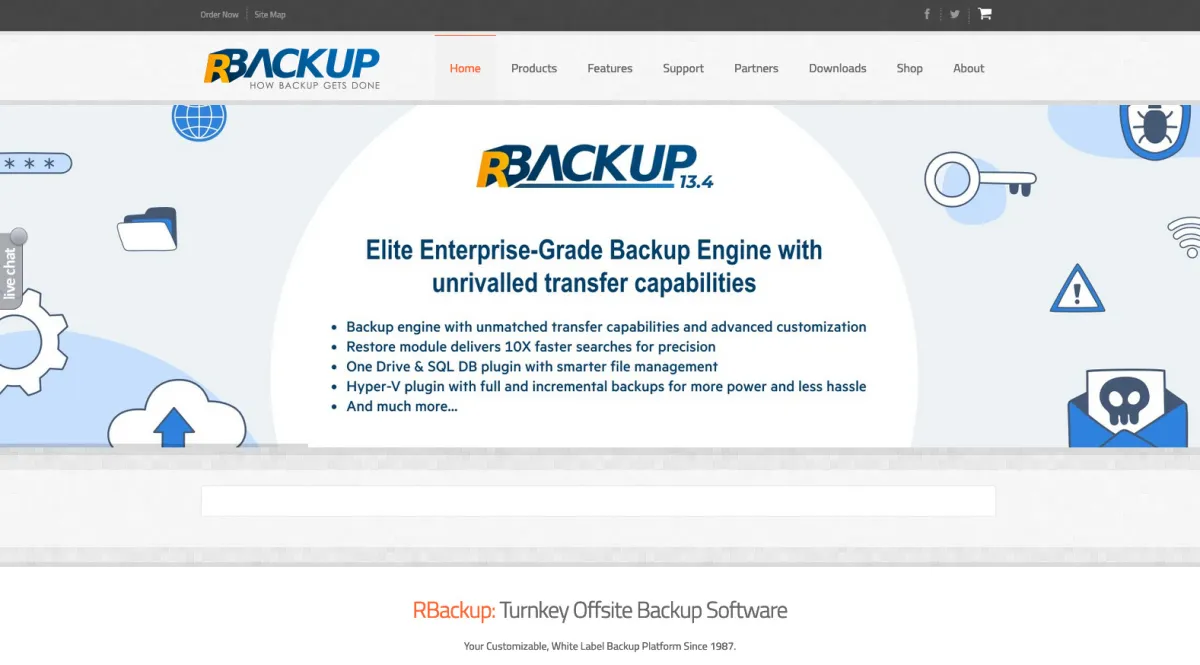 Interface RBackup : fonctionnalités, prix, alternatives