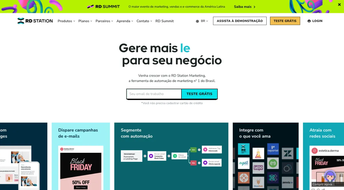 Interface RD Station : fonctionnalités, prix, alternatives