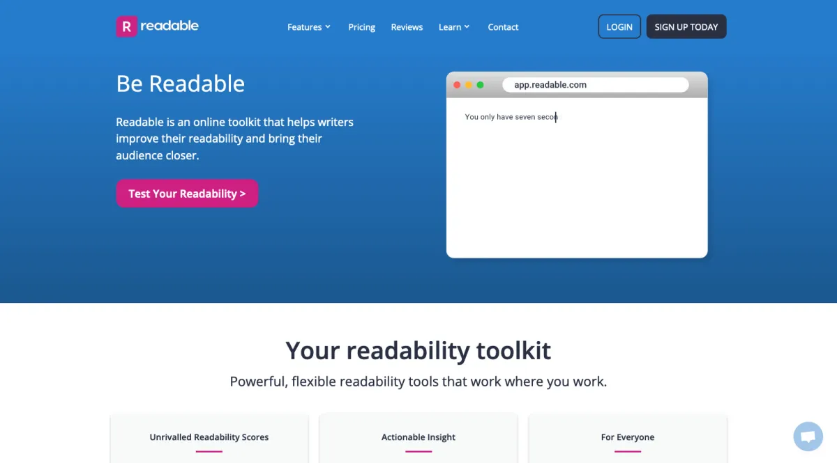 Interface Readable : fonctionnalités, prix, alternatives