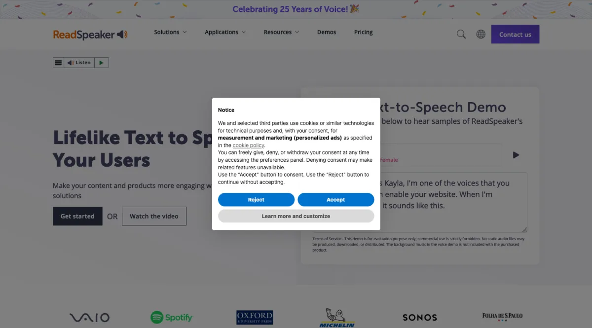 Interface ReadSpeaker : fonctionnalités, prix, alternatives