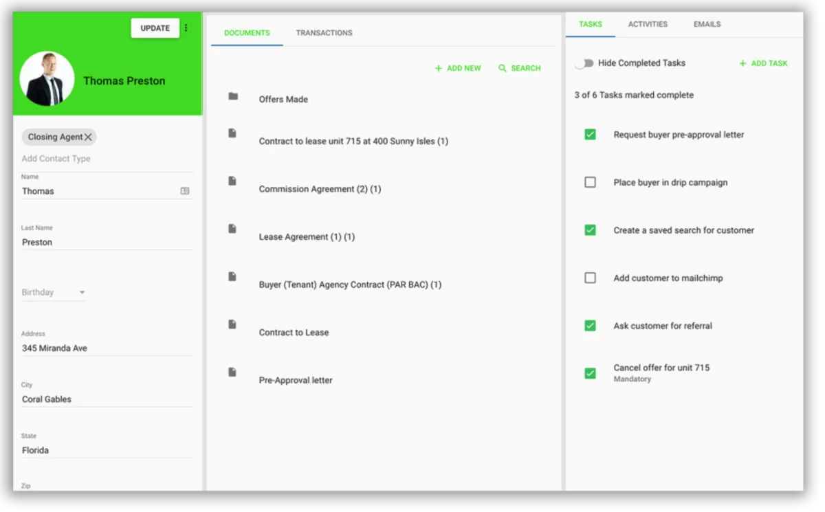 Interface RealtyBackOffice: fonctionnalités, prix, alternatives