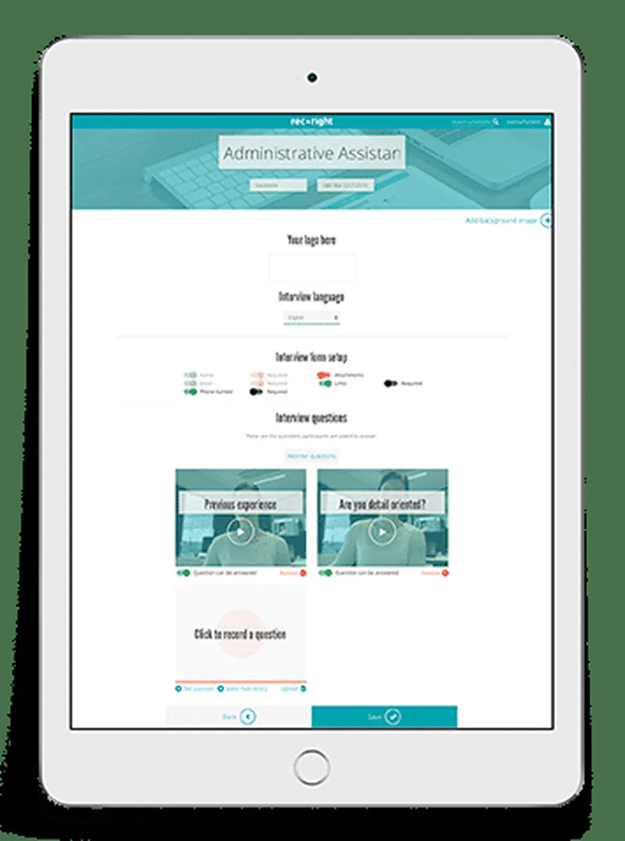 Interface RecRight: fonctionnalités, prix, alternatives