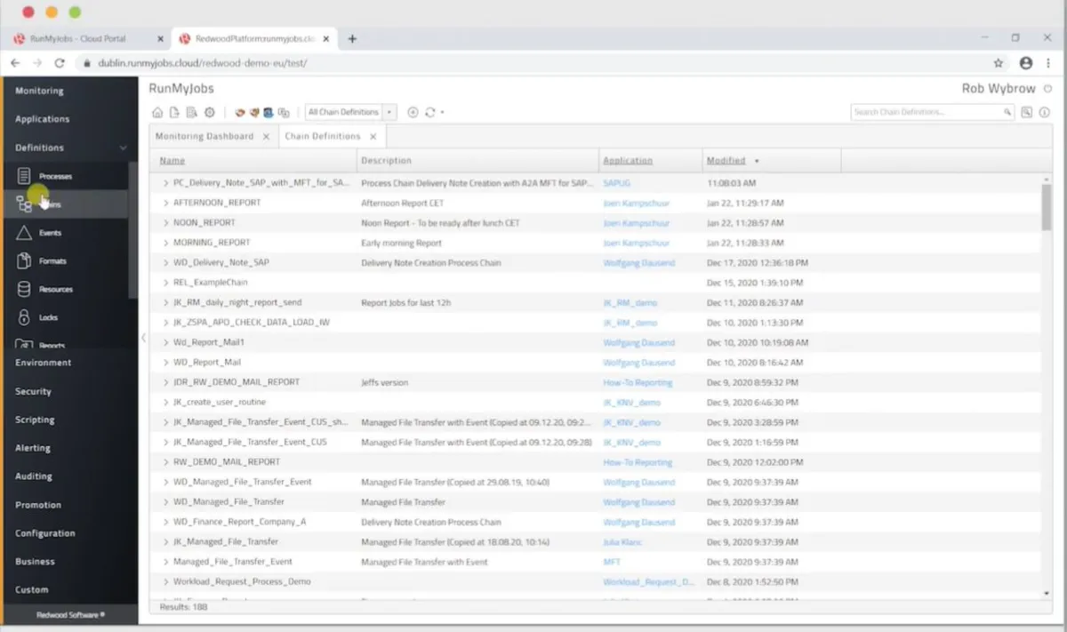 Interface Redwood RunMyJobs: fonctionnalités, prix, alternatives Interface Redwood RunMyJobs: fonctionnalités, prix, alternatives