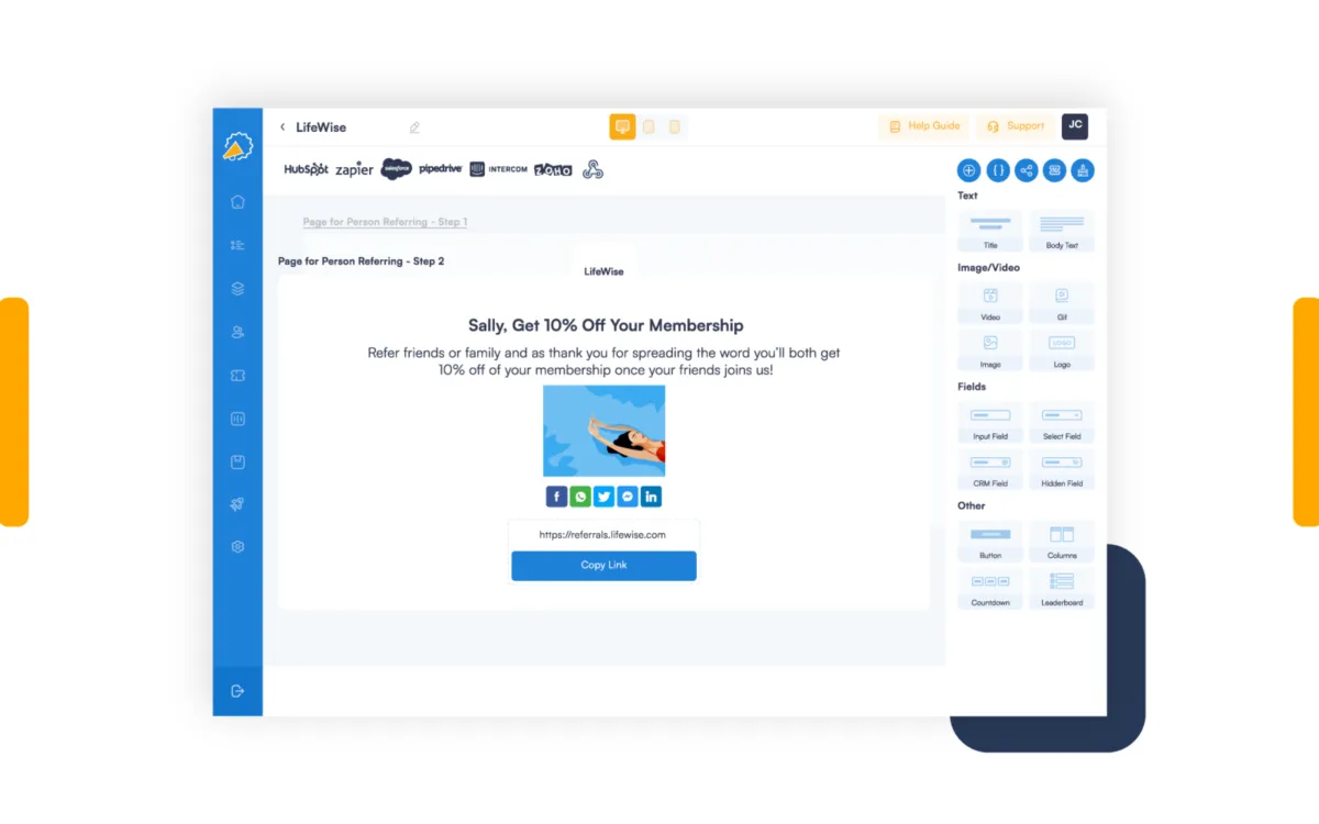 Interface Referral Factory: image, ergonomie, alternatives