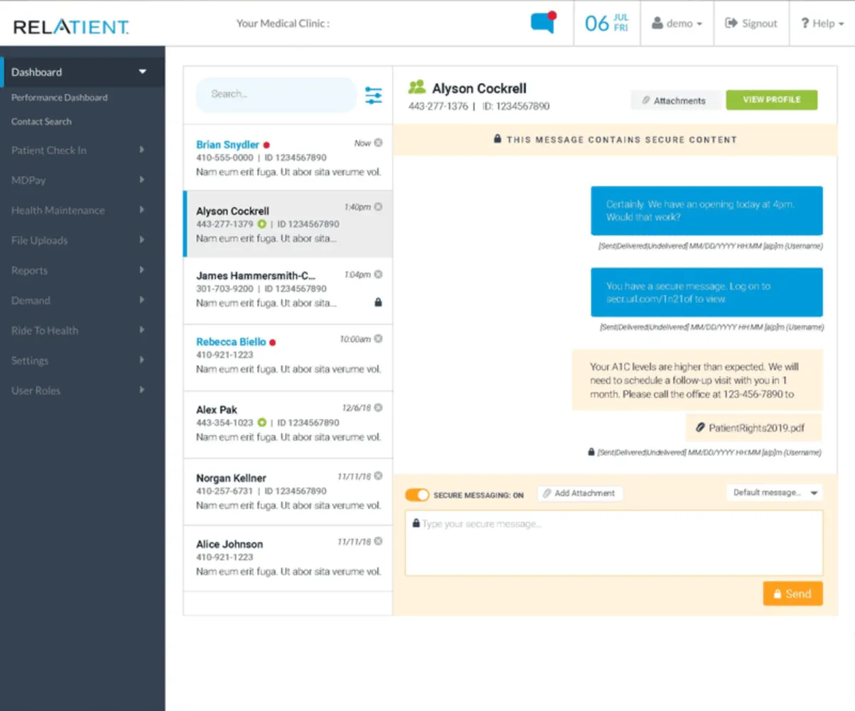 Interface Relatient: image, ergonomie, alternatives