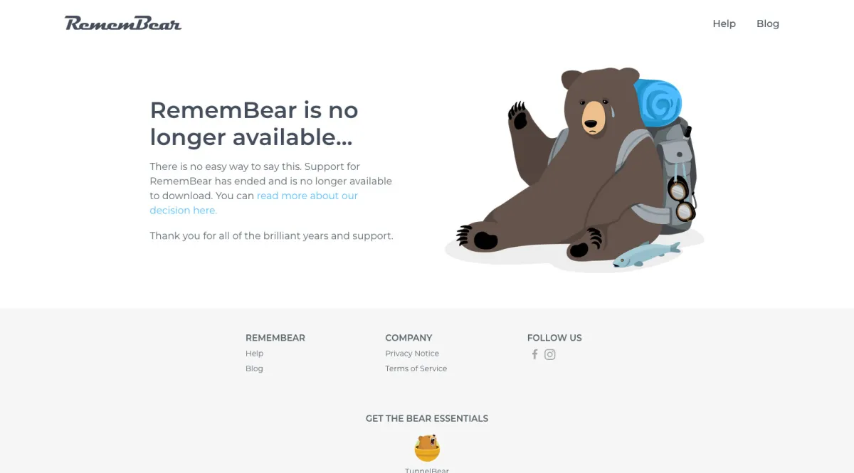 Interface RememBear : image, ergonomie, alternatives