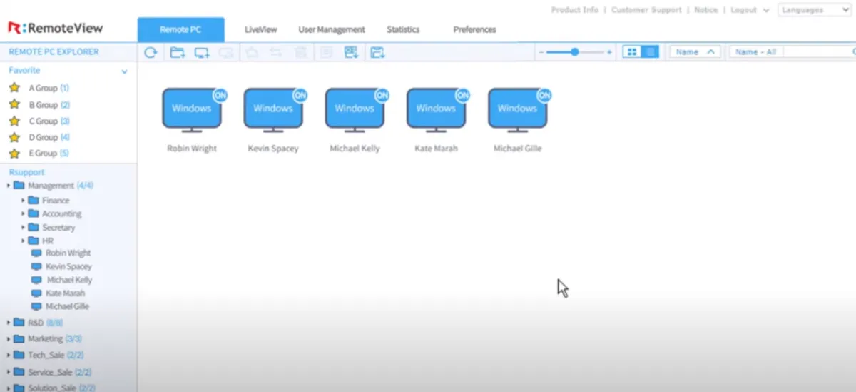 Interface RemoteView: fonctionnalités, prix, alternatives