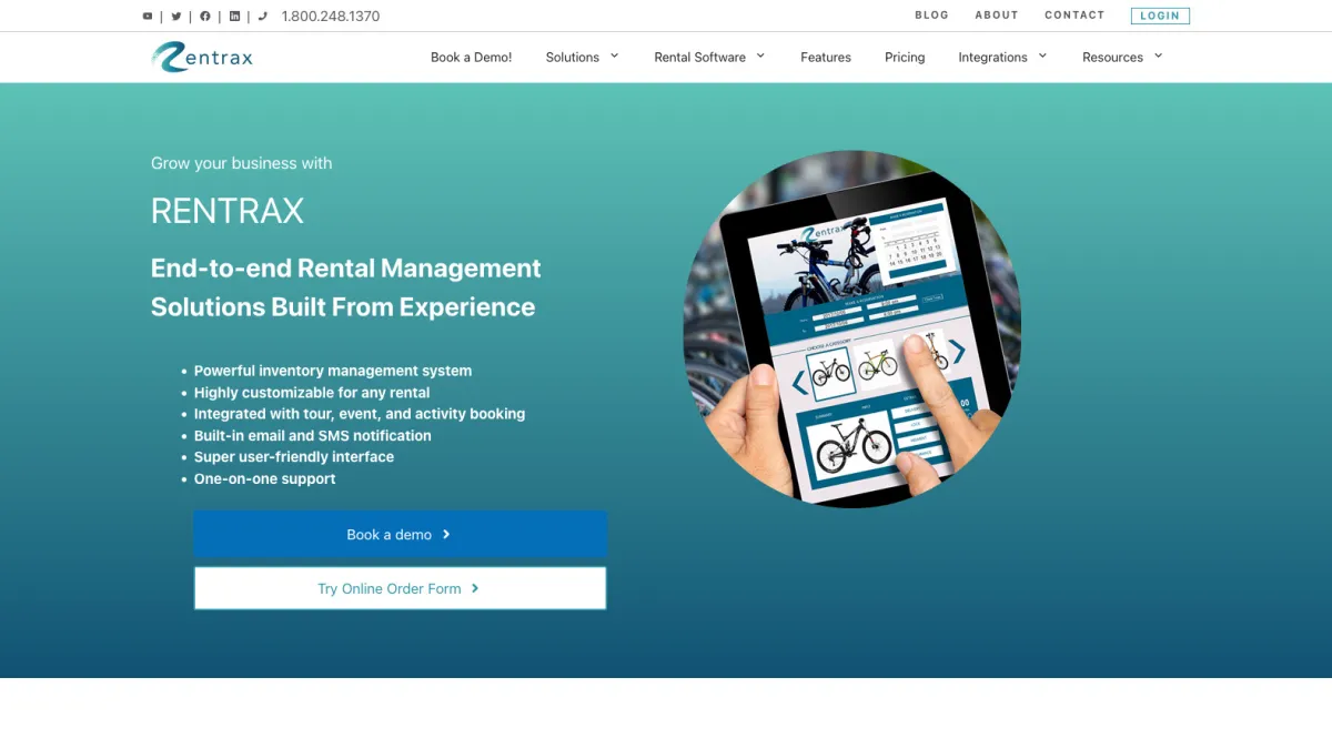 Interface Rentrax : image, ergonomie, alternatives