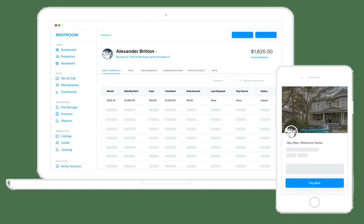 Interface Rentroom: fonctionnalités, prix, alternatives