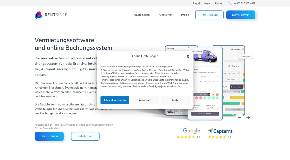 Interface Rentware : fonctionnalités, prix, alternatives