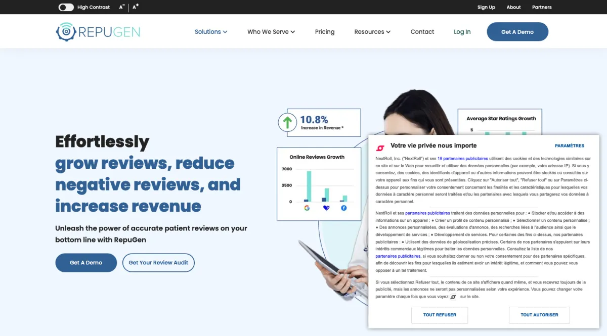 Interface RepuGen : fonctionnalités, prix, alternatives