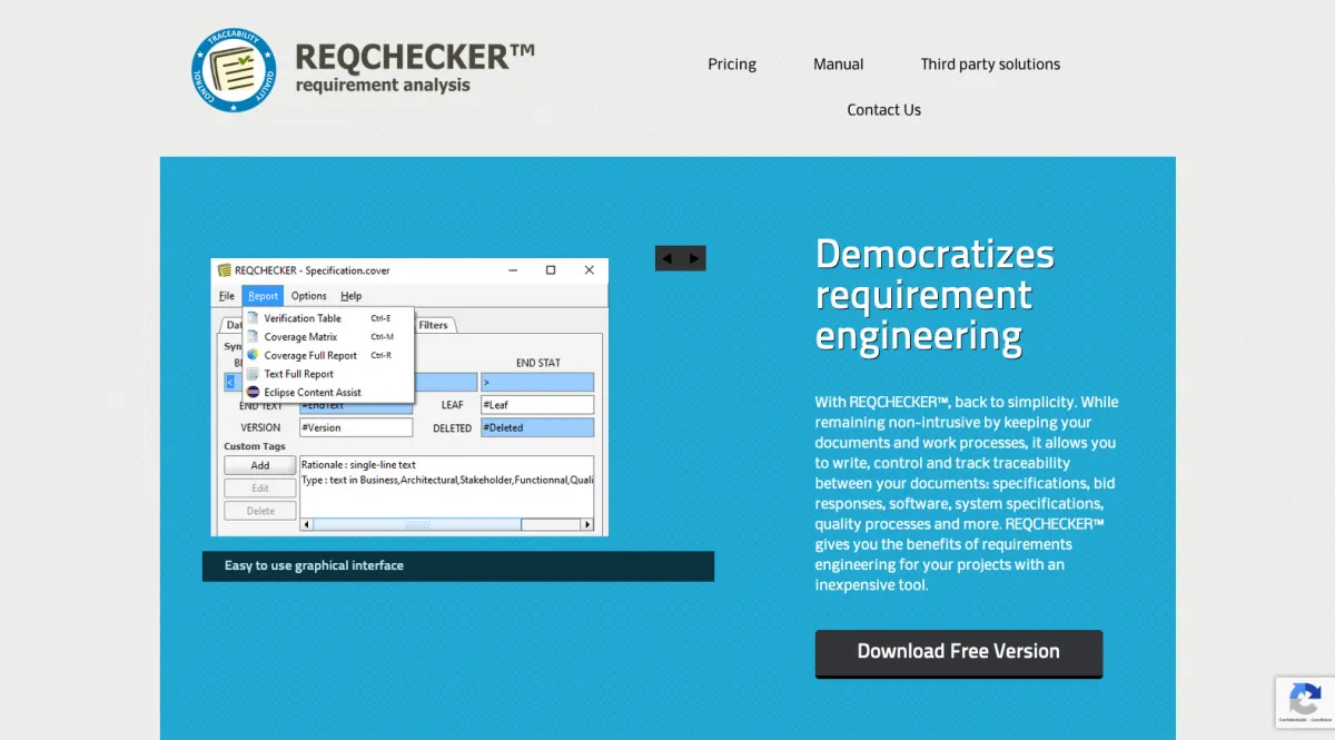 Interface REQCHECKER : fonctionnalités, prix, alternatives