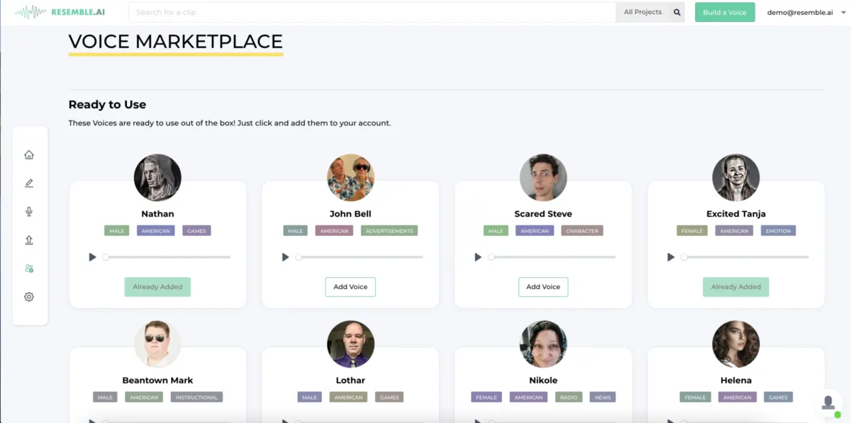 Notre avis sur ResembleAi : un générateur de voix par IA (intelligence artificielle) à découvrir