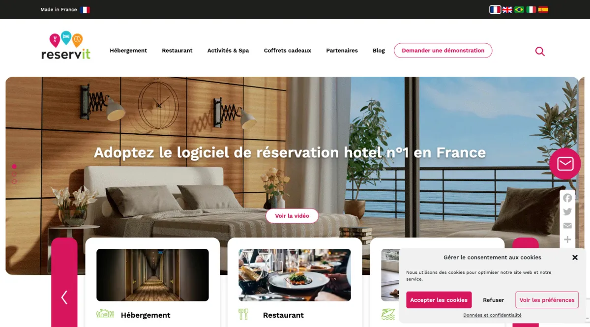 Interface ReservIT : image, ergonomie, alternatives