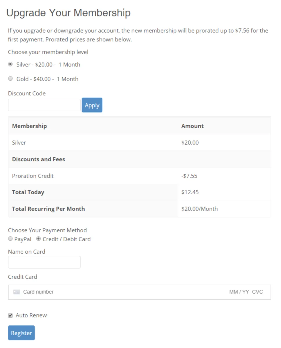 Interface Restrict Content Pro: fonctionnalités, prix, alternatives