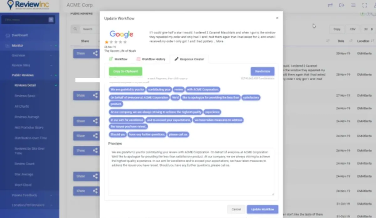 Notre avis sur Review Central : un logiciel d'expérience client (CX) à découvrir