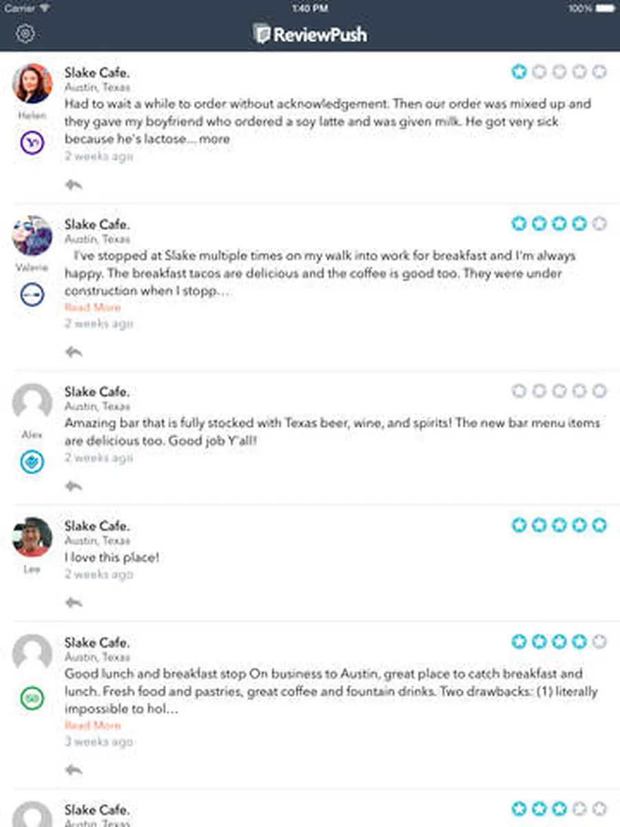 Interface ReviewPush: fonctionnalités, prix, alternatives