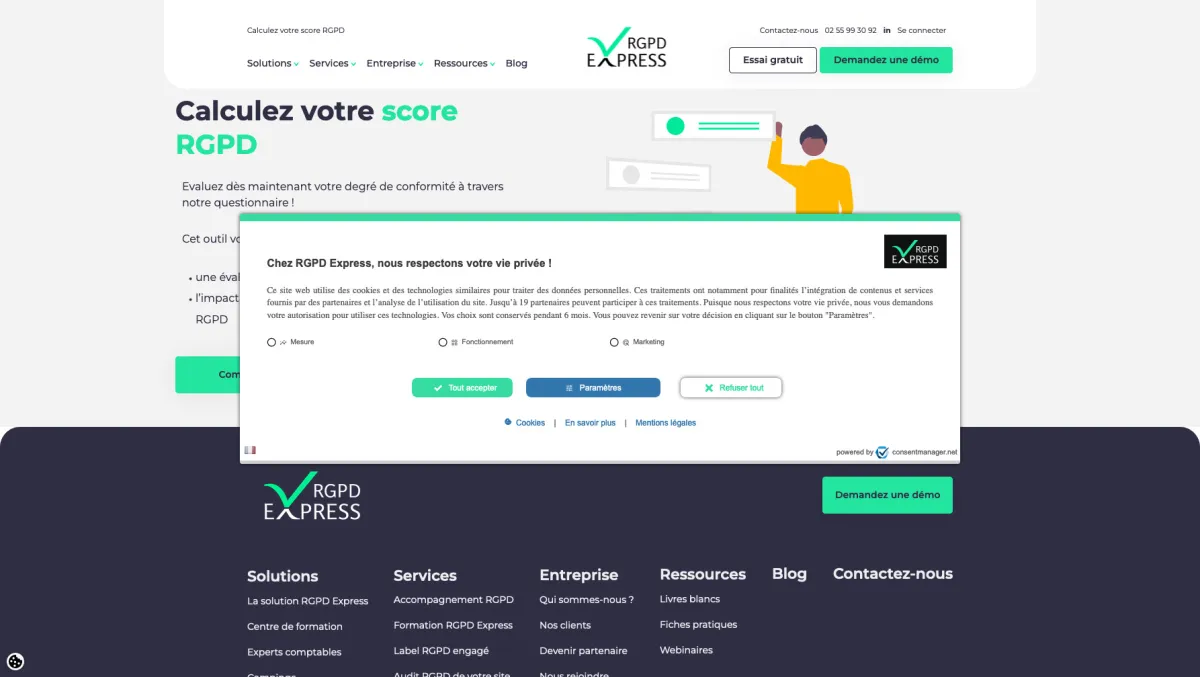 Interface RGPD Express : fonctionnalités, prix, alternatives
