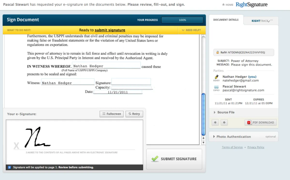 Interface Right Signature: image, ergonomie, alternatives