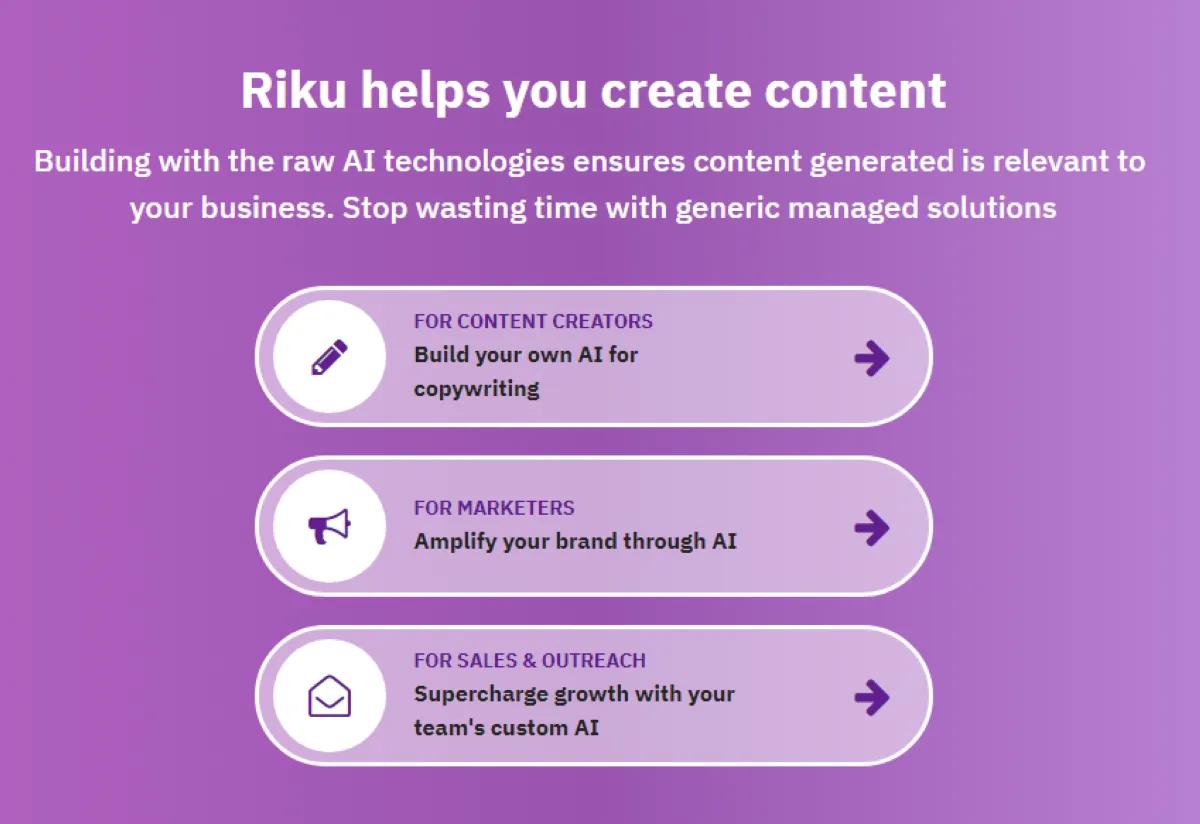 Riku: avis sur le logiciel d'intelligence artificielle (IA): fonctionnalités, avantages, inconvénients et tarifs Riku: avis sur le logiciel d'intelligence artificielle (IA): fonctionnalités, avantages, inconvénients et tarifs
