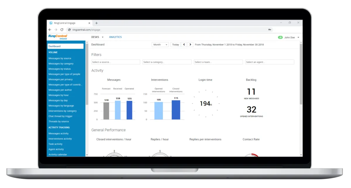 Interface RingCentral RingCX: image, ergonomie, alternatives Interface RingCentral RingCX: image, ergonomie, alternatives