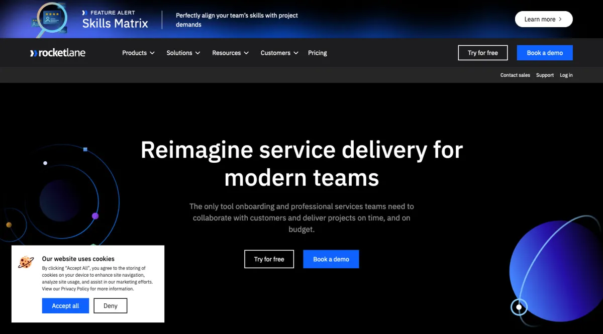 Interface Rocketlane : fonctionnalités, prix, alternatives