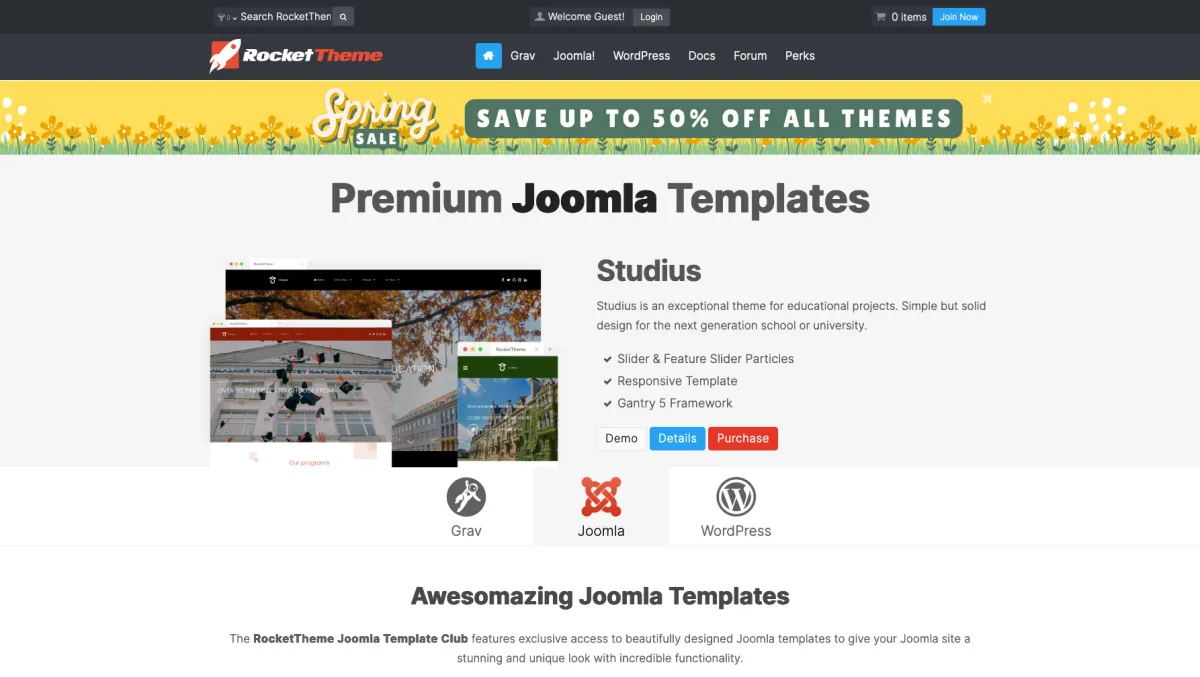 Notre avis sur RocketTheme : un template de site web à découvrir