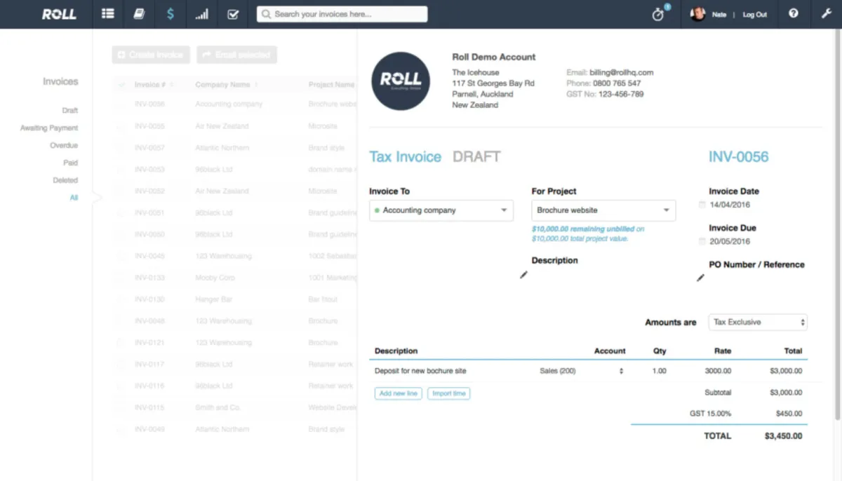 Interface Roll: fonctionnalités, prix, alternatives