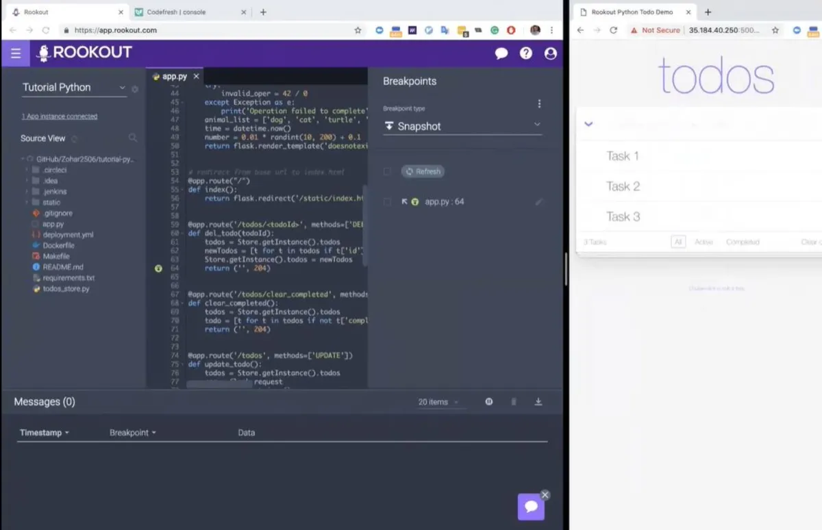 Interface Rookout: fonctionnalités, prix, alternatives
