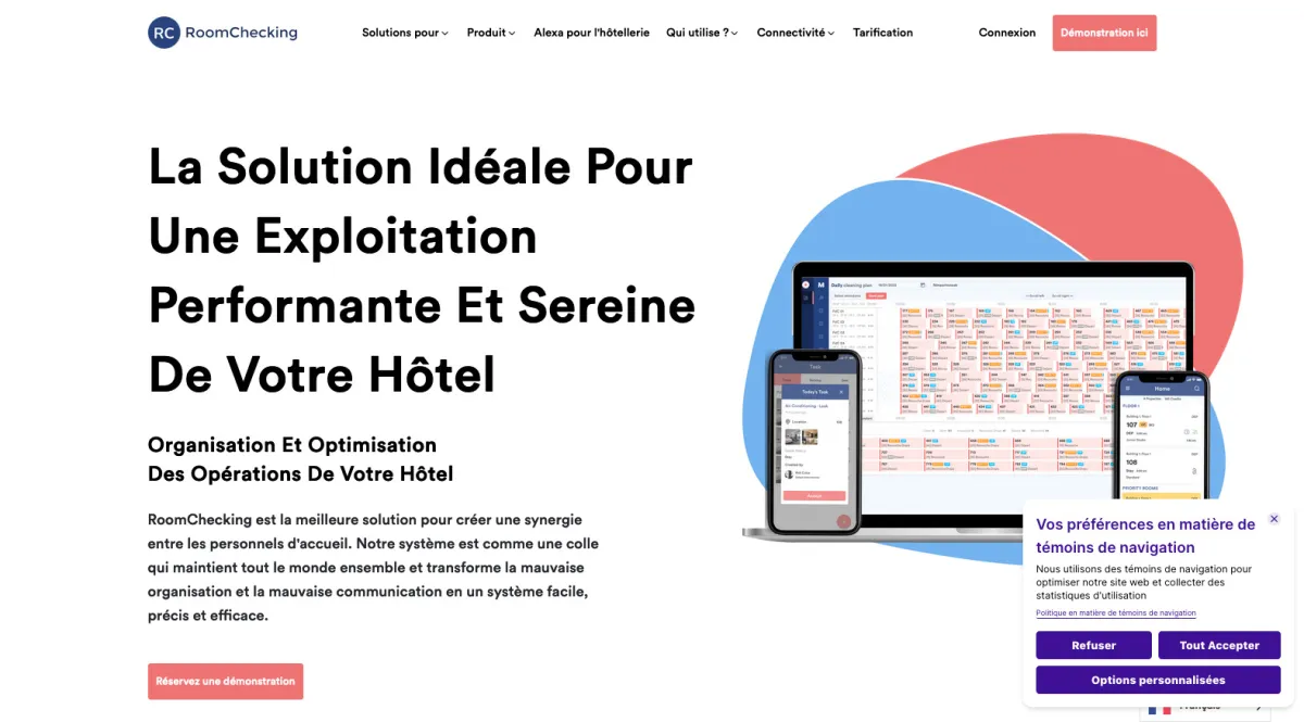 Interface Roomchecking : fonctionnalités, prix, alternatives