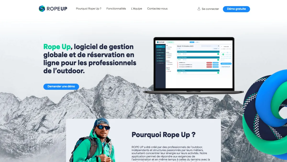 Interface Rope Up : fonctionnalités, prix, alternatives