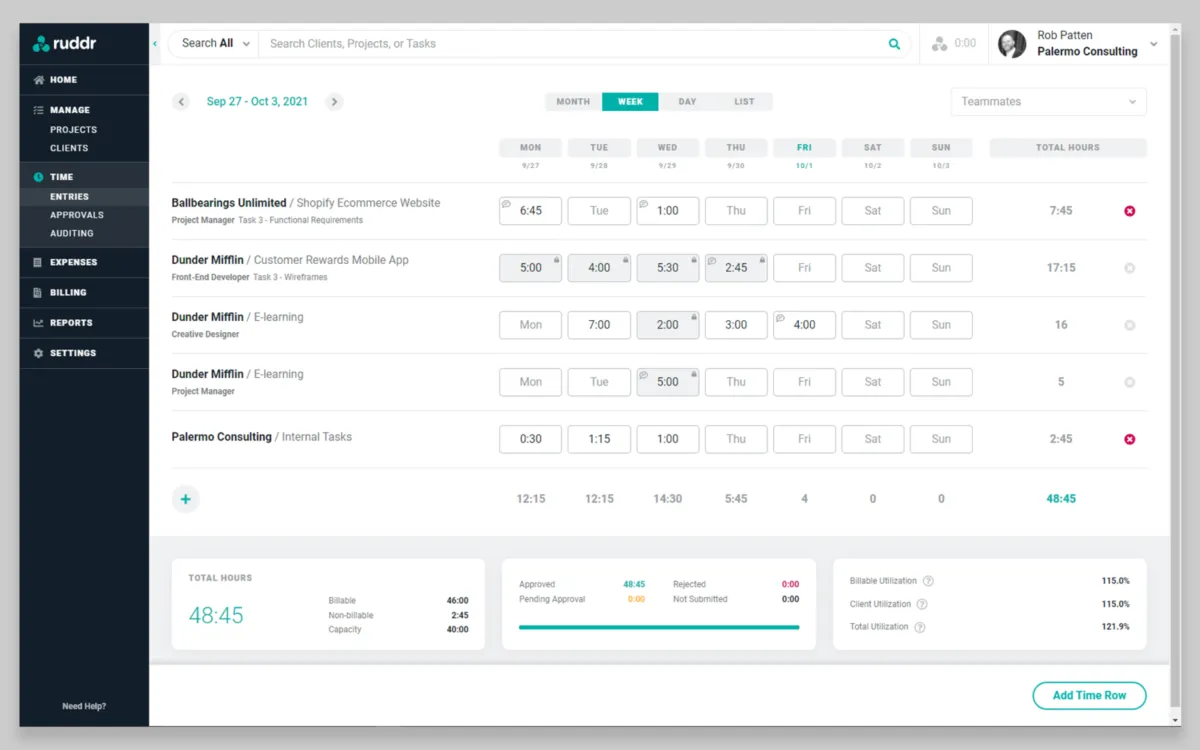 Notre avis sur Ruddr : un logiciel de gestion des temps et activités (GTA: time tracking / pointage / badgeuse) à découvrir