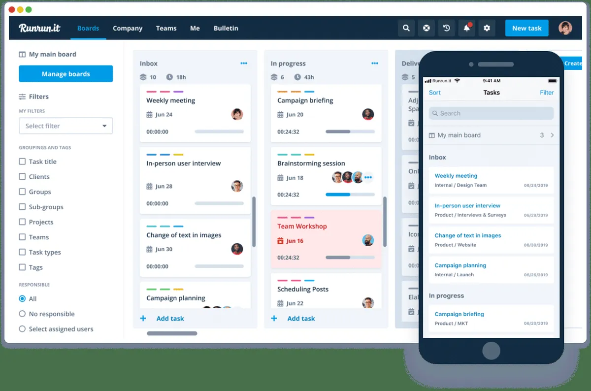 Notre avis sur Runrun.it : un logiciel de gestion de projet à découvrir