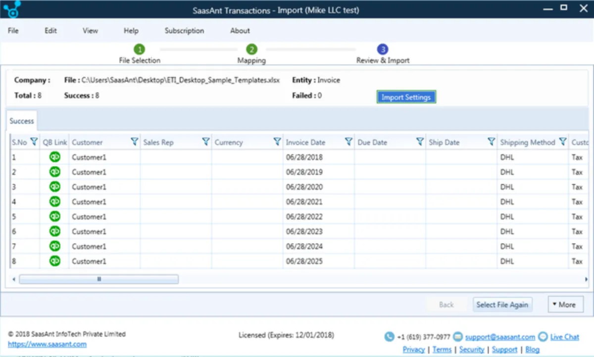 Interface SaasAnt Transactions: fonctionnalités, prix, alternatives