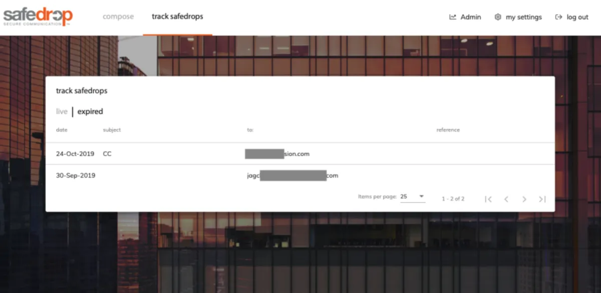 Interface safedrop: fonctionnalités, prix, alternatives