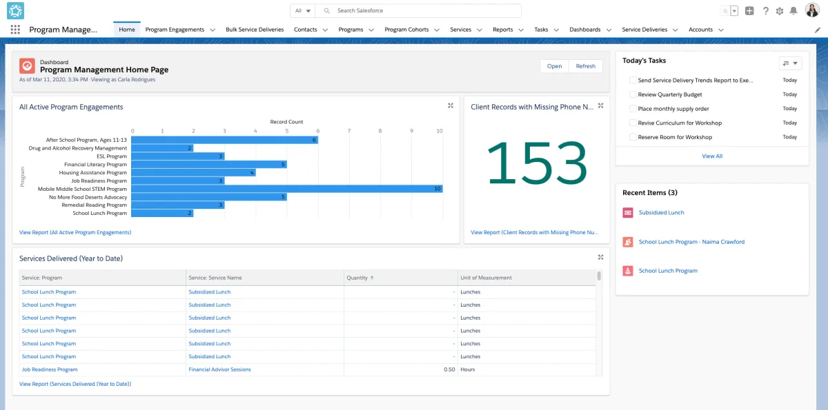 Notre avis sur Salesforce.org Nonprofit Cloud : un logiciel de gestion d'association et ONG à découvrir