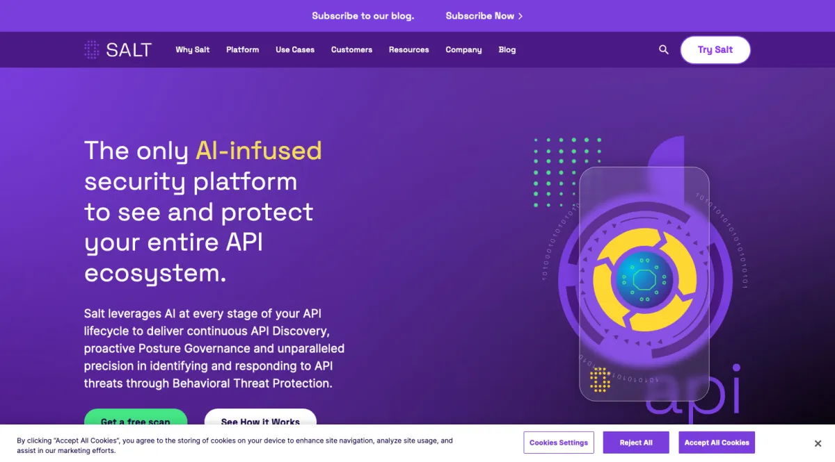 Interface Salt Security : fonctionnalités, prix, alternatives