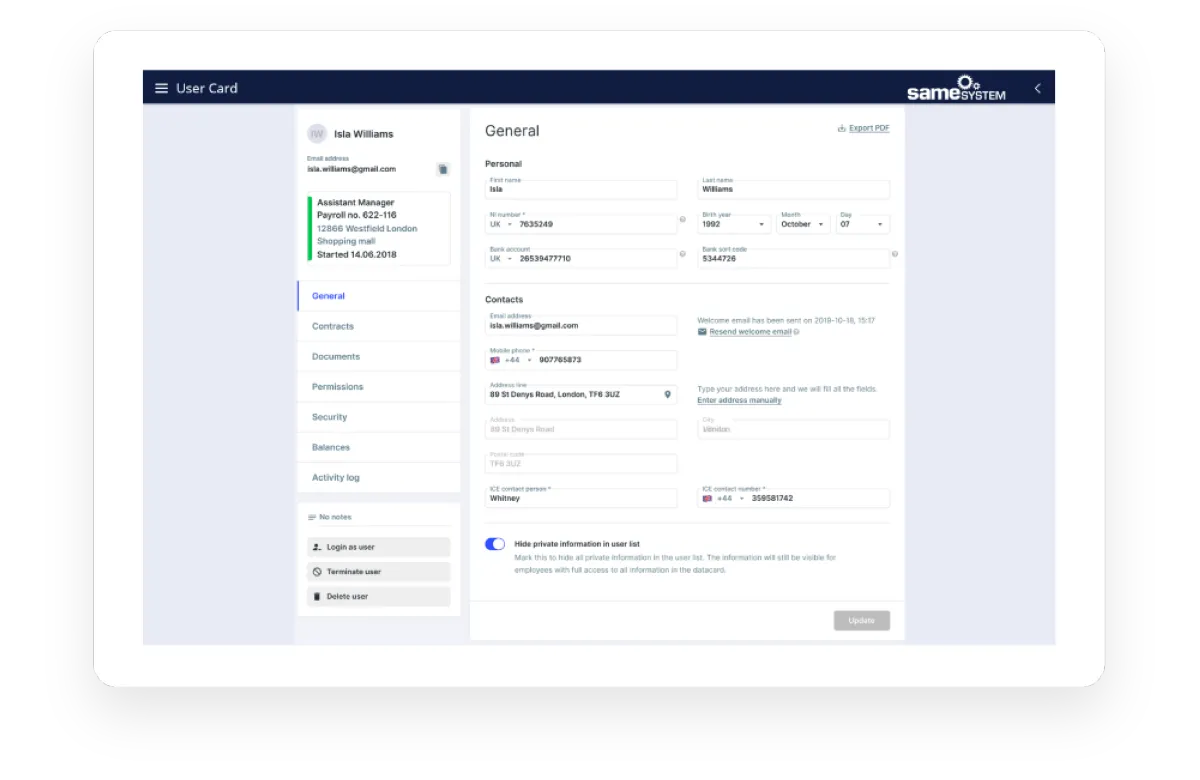 SameSystem: avis sur le logiciel de gestion du personnel: fonctionnalités, avantages, inconvénients et tarifs SameSystem: avis sur le logiciel de gestion du personnel: fonctionnalités, avantages, inconvénients et tarifs