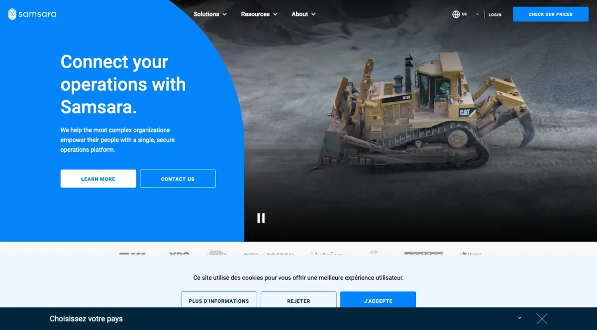 Interface Samsara : fonctionnalités, prix, alternatives