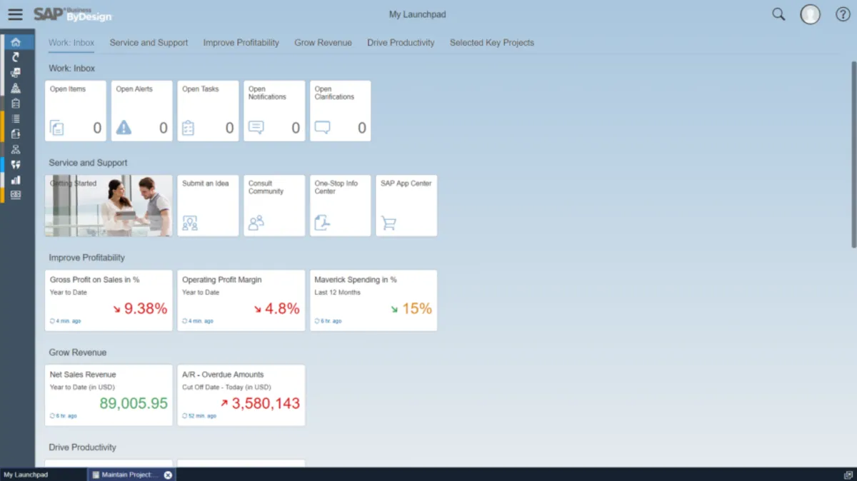 Interface Sap Business Bydesign: fonctionnalités, prix, alternatives