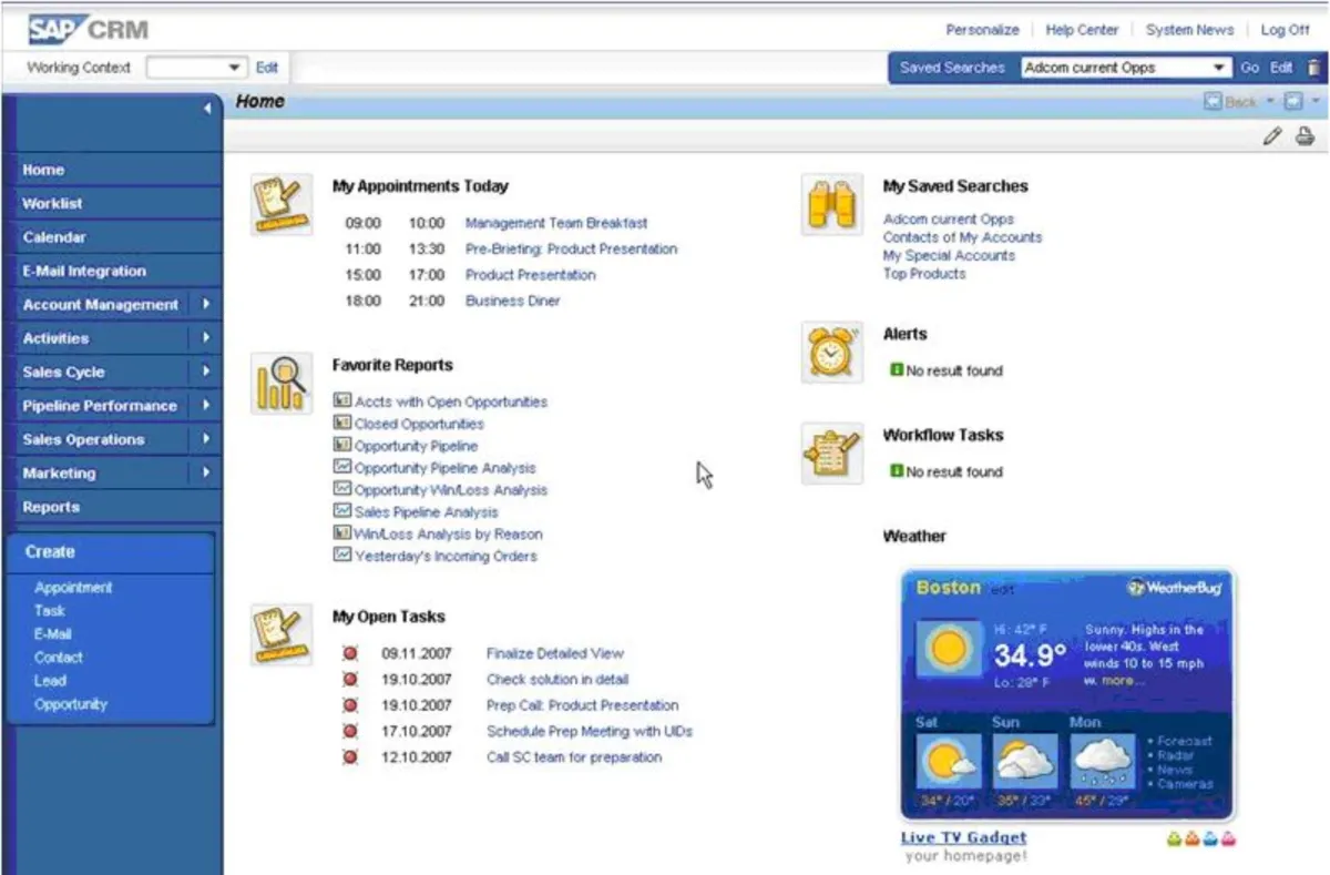 SAP CRM: avis sur le logiciel CRM: fonctionnalités, avantages, inconvénients et tarifs