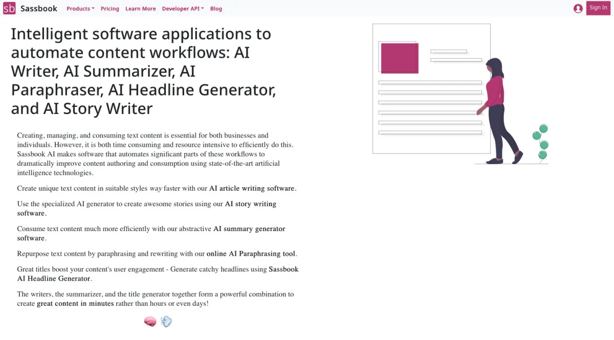 Interface Sassbook : fonctionnalités, prix, alternatives