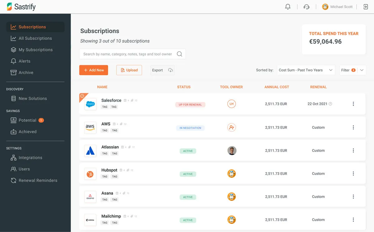 Notre avis sur Sastrify : un logiciel de gestion des actifs informatiques (ITAM) à découvrir