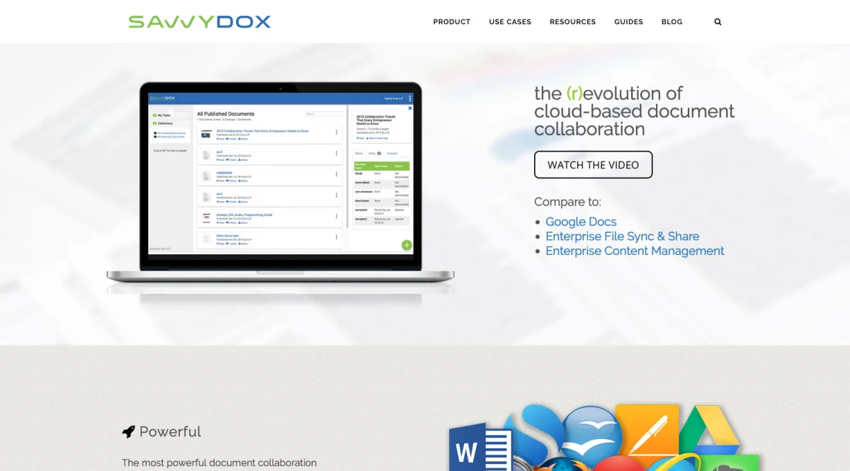 Interface SavvyDox : fonctionnalités, prix, alternatives