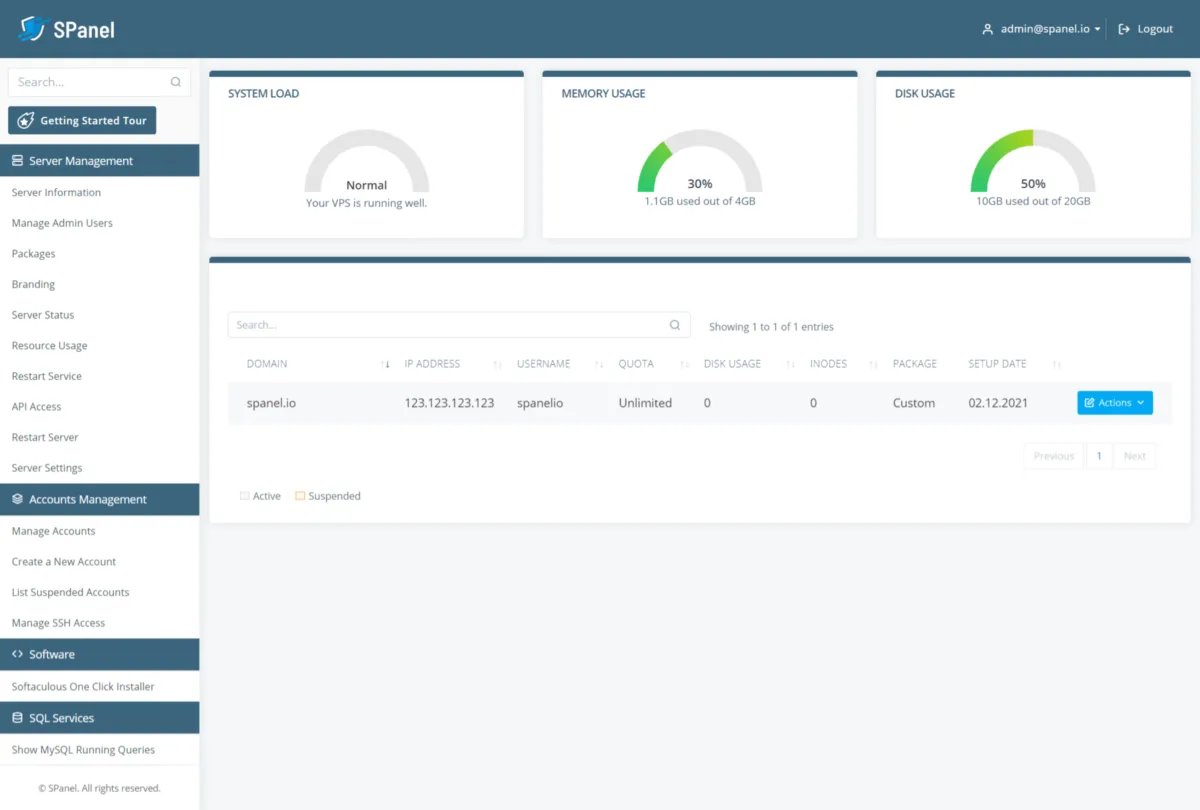 Interface Scala Hosting: fonctionnalités, prix, alternatives