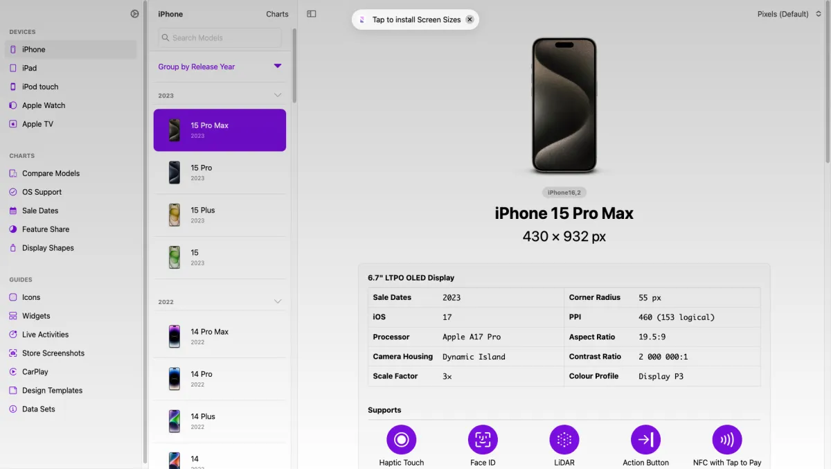 Interface Screen Sizes : fonctionnalités, prix, alternatives
