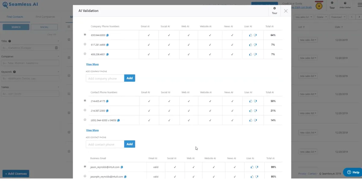 Seamless.Ai: avis sur le logiciel de gestion de leads (lead management): fonctionnalités, avantages, inconvénients et tarifs